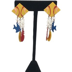 Artsy Quirky Bright Dangle Earrings